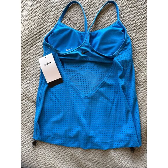 NWT-Nike Swim Essentials Women's Layered Tankini- size Medium 💙 Photo Blue - Picture 10 of 16